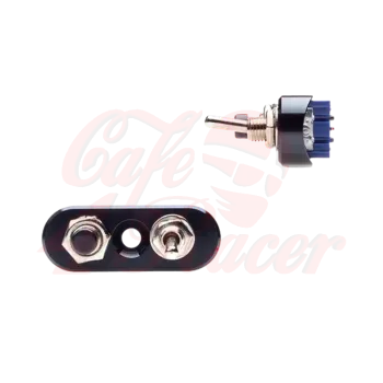 cafe 4 racer - Blok 2 Old School Switchs Aluminium Universal Black - MAX-INC  Universal 