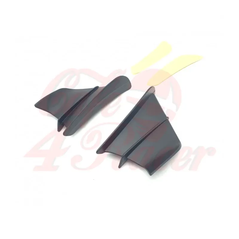 cafe 4 racer - Universal Black "REAL WING" MOTOGP Style Fins - BRAZOLINE Front Headlamp Masks 