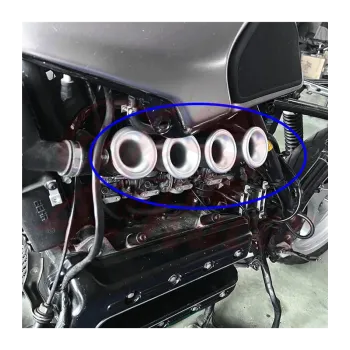 cafe 4 racer - BMW K1 K100-16V K1100 sada 4 konusú s gumovými adaptéry Stříbrný - Cafe4Racer Vzduchové adaptéry. filtr 