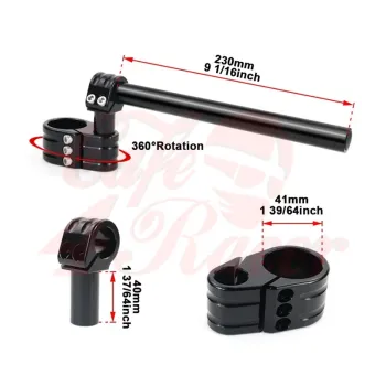 cafe 4 racer - Universal clip-ons 50 mm Adjustable - Cafe4Racer Cafe Racer clip-ons 
