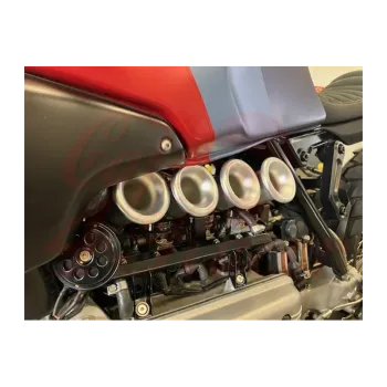 cafe 4 racer - BMW K1 K100-16V K1100 sada 4 konusú s gumovými adaptéry Stříbrný - Cafe4Racer Vzduchové adaptéry. filtr 