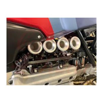 cafe 4 racer - BMW K1 K100-16V K1100 sada 4 konusú s gumovými adaptéry Stříbrný - Cafe4Racer Vzduchové adaptéry. filtr 
