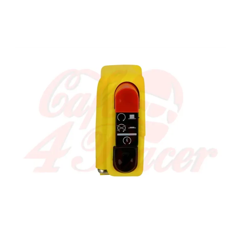 cafe 4 racer - Domino Electric Control  switch ENGINE Start/Stop Yellow - Domino & Tommaselli 22mm & 7/8 inch 8033900014442