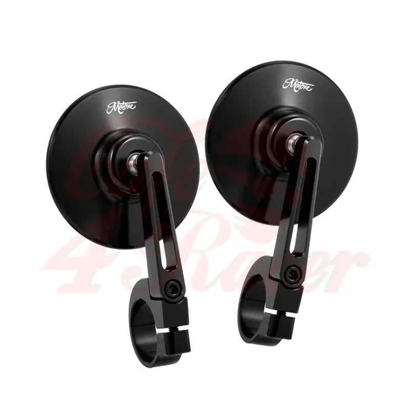 cafe 4 racer - TURISMO Billet Bar End Mirror - TYPE S (80mm) - Bar End - PAIR - Motone Bar end mirrors 