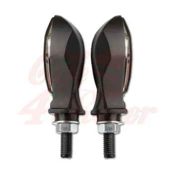 cafe 4 racer - LED-Blinker "Micro Space DARK" - HS MOTO Germany Standardní ukazatele směru 