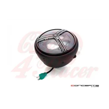 cafe 4 racer - 7.7" Matte Black LED Headlight + TRI-Pro Grill Cover - MAX-INC  LED Headlight & inserts 