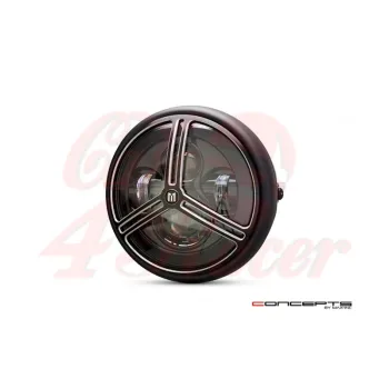 cafe 4 racer - 7,7" matně černá mřížka LED světlometů TRI-Pro - MAX-INC  Světla LED 