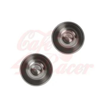 cafe 4 racer -  BMW  R series Fork Nuts  R80 R60 R90 R100 2PCS Titanium cover SILVER - Cafe4Racer Top triple tree / fork yokes 