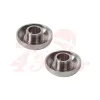 cafe 4 racer -  BMW  R series Fork Nuts  R80 R60 R90 R100 2PCS Titanium cover SILVER - Cafe4Racer Top triple tree / fork yokes 