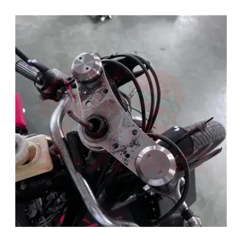 cafe 4 racer -  BMW  R series Fork Nuts  R80 R60 R90 R100 2PCS Titanium cover SILVER - Cafe4Racer Top triple tree / fork yokes 