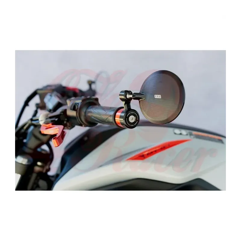 cafe 4 racer - Womet Tech mirrors Alu CNC handlebar ends Black - Womet Tech Bar end mirrors 