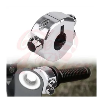 cafe 4 racer - 3 button Switch, CNC Aluminum  22mm 7/8" Handle Bar Chrome - Cafe4Racer 22mm / 7/8 inch 