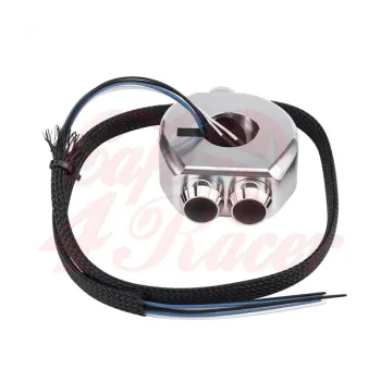 cafe 4 racer - 3 button Switch, CNC Aluminum  22mm 7/8" Handle Bar Chrome - Cafe4Racer 22mm / 7/8 inch 