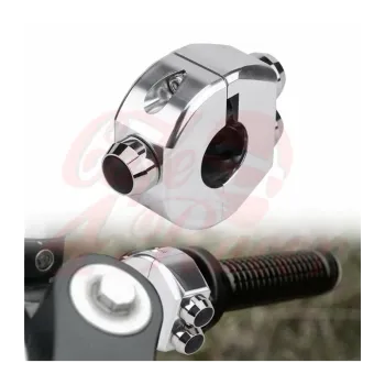 cafe 4 racer - 3 button Switch, CNC Aluminum  22mm 7/8" Handle Bar Chrome - Cafe4Racer 22mm / 7/8 inch 