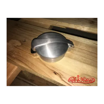 cafe 4 racer - Monza Flip Up Gas Tank Cap 2.5"/62mm - Brushed - Motone Fuel Caps 