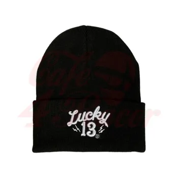 cafe 4 racer - Lucky 13 Shocker beanie black - Lucky 13 Beanies 