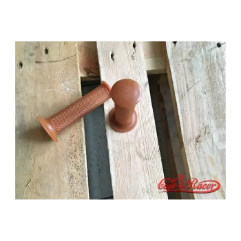 cafe 4 racer - DOMINO Vintage Grip světle hnědý - Domino & Tommaselli 22 mm & 7/8 inch 