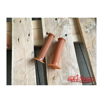 cafe 4 racer - DOMINO Vintage Grip světle hnědý - Domino & Tommaselli 22 mm & 7/8 inch 