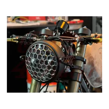 cafe 4 racer - 7" matně černý šestihranný kryt mřížky světlometů LED - MAX-INC  Světla LED 