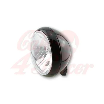 cafe 4 racer - SHIN YO 7 inch YUMA 2 main headlight, shiny black - Shin Yo Headlights bottom mount 4054783254675