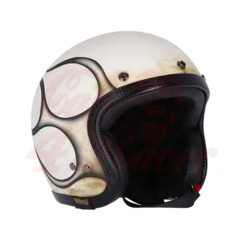 cafe 4 racer - 13 1/2 Lebka kbelíková přilba crash klobouk - 13 1/2 Company 13 1/2 Skull 
