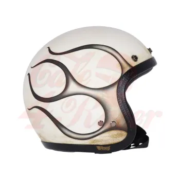 cafe 4 racer - 13 1/2 Skull bucket helmet crash hat - 13 1/2 Company 13 1/2 Skull 