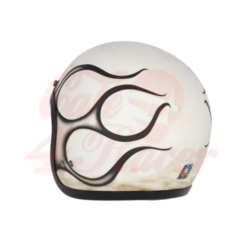 cafe 4 racer - 13 1/2 Skull bucket helmet crash hat - 13 1/2 Company 13 1/2 Skull 