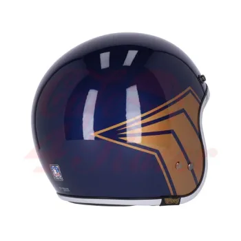 cafe 4 racer - 13 1/2 Skull bucket helmet crash blue - 13 1/2 Company 13 1/2 Skull 