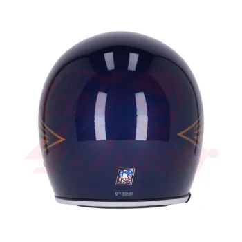 cafe 4 racer - 13 1/2 Skull bucket helmet crash blue - 13 1/2 Company 13 1/2 Skull 