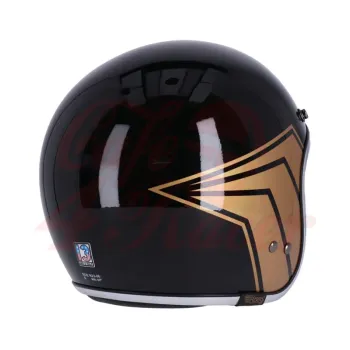 cafe 4 racer - 13 1/2 Skull bucket helmet gloss black - 13 1/2 Company 13 1/2 Skull 