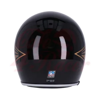 cafe 4 racer - 13 1/2 Skull bucket helmet gloss black - 13 1/2 Company 13 1/2 Skull 