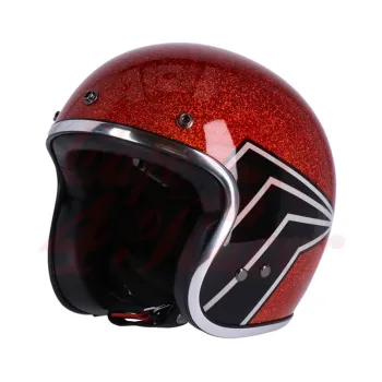 cafe 4 racer - 13 1/2 Lebka přilba Lucky čtyřlístek - 13 1/2 Company 13 1/2 Skull  