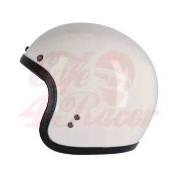 cafe 4 racer - 13 1/2 Skull bucket helmet vintage white - 13 1/2 Company 13 1/2 Skull 