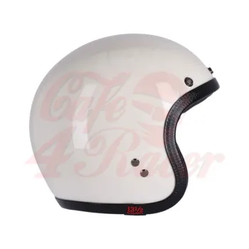 cafe 4 racer - 13 1/2 Skull bucket helmet vintage white - 13 1/2 Company 13 1/2 Skull 