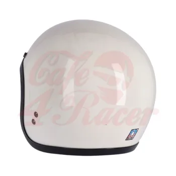 cafe 4 racer - 13 1/2 Skull bucket helmet vintage white - 13 1/2 Company 13 1/2 Skull 