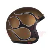 cafe 4 racer - 13 1/2 Skull bucket helmet plamene matná zlatá - 13 1/2 Company 13 1/2 Skull 