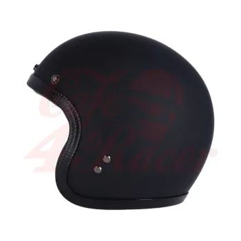 cafe 4 racer - 13 1/2 Skull bucket helmet matt black - 13 1/2 Company 13 1/2 Skull 