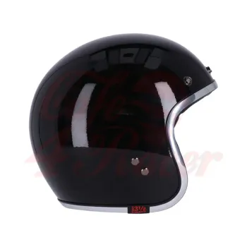 cafe 4 racer - 13 1/2 Kbelíková přilba s lebkou černá - 13 1/2 Company 13 1/2 Skull 