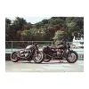 cafe 4 racer - Výfukový systém Triumph Bobber Speedmaster Saturn V Black v2 - Motone Triumph Bonneville 