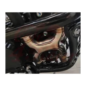 cafe 4 racer - Výfukový systém Triumph X-pipe Lite CAT-Delete LC Eur 4 - Motone Triumph Bonneville 
