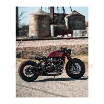cafe 4 racer - Triumph Bonneville Exhaust  H-BOMB Bobber 1200 - Motone Triumph Bonneville 