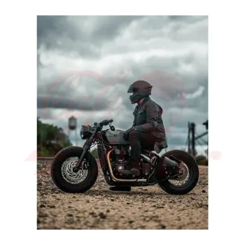 cafe 4 racer - Triumph Bonneville Exhaust  H-BOMB Bobber 1200 - Motone Triumph Bonneville 