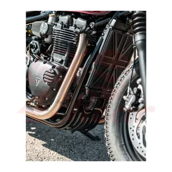 cafe 4 racer -  Defender MKII (Bobber) - Sump Guard - Black - Motone Triumph Bonneville 
