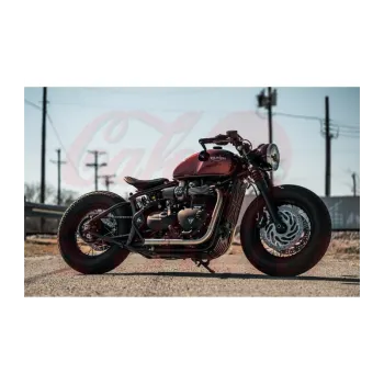 cafe 4 racer -  Defender MKII (Bobber) - Sump Guard - Black - Motone Triumph Bonneville 