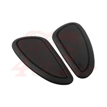 cafe 4 racer - Classic Cafe Racer custom Knee Pads - Black Pinstripe for Triumph Twin - Motone Triumph Bonneville 