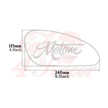 cafe 4 racer - Classic Cafe Racer custom Knee Pads - Black Pinstripe for Triumph Twin - Motone Triumph Bonneville 