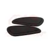 cafe 4 racer - Classic Cafe Racer custom Knee Pads - Black Pinstripe for Triumph Twin - Motone Triumph Bonneville 