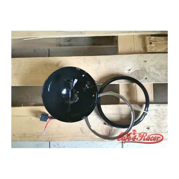 cafe 4 racer - 5-3/4 5.75" Headlight housing black - bottom mount - Cafe4Racer Headlight housing 