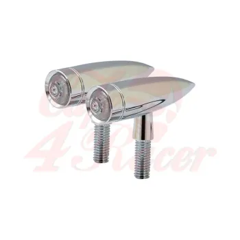 cafe 4 racer - Harpoon, LED turn signal set. 20mm stem. Black - MCS Standard indicators 