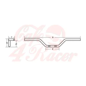 cafe 4 racer - TRW Lucas Steel handlebar "Classic Low" black  MCL111SS - TRW Standard handlebars 